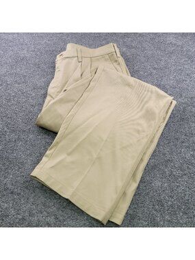 Timber Creek By Wrangler Mens Pleated Khaki Pants 38x32 Casual Office